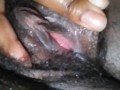 Showcasing my hairy wet pussy with a swollen clit