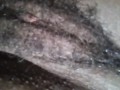 Showcasing my hairy wet pussy with a swollen clit