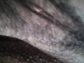 Showcasing my hairy wet pussy with a swollen clit