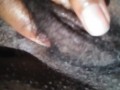Showcasing my hairy wet pussy with a swollen clit