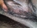 Showcasing my hairy wet pussy with a swollen clit