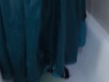 BBW Penny Banks bathing and showering in prom dress wetlook