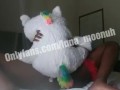 Luna humps her stuffie