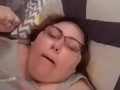 SSBBW playing with her big boobs and moaning