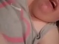 SSBBW playing with her big boobs and moaning
