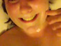 close up POV nerdy slut moaning and ahegao face
