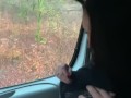 a truck driver fucked a amazing brunette in the woods
