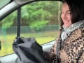 a truck driver fucked a amazing brunette in the woods