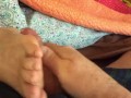 Annette wants cum on her high arched veiny feet