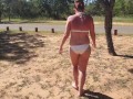 Teen humiliating walking pubic piss facial