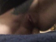 Myra enjoys some quick anal squirting.  4K