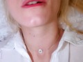 The stepmom cum abundantly with a mouth full of sperm. Swallowed cum