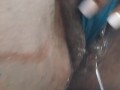 Ebony pissed in panties