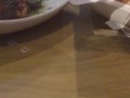 I love butt plugs in public places: restaurant!