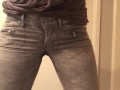 pissing in my pants and moaning because i’m horny
