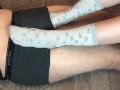 teen girl footjob with school socks foot fetish