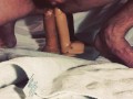 Huge dildo ride, anal fisting and two dildos DAP