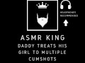 ASMR - Multiple Cumshots over ass, pussy & face. Audio clip/moaning for her