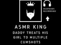 ASMR - Multiple Cumshots over ass, pussy & face. Audio clip/moaning for her