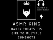 ASMR - Multiple Cumshots over ass, pussy & face. Audio clip/moaning for her