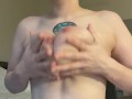 Playing with 36G tits and HUGE ass
