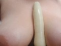 Titty fucking my dildo