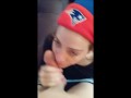 Pats Fan Gives POV Blowjob in Tribute to the GOAT
