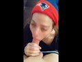 Pats Fan Gives POV Blowjob in Tribute to the GOAT