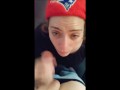 Pats Fan Gives POV Blowjob in Tribute to the GOAT