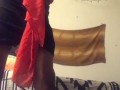 casual wine, Caribbean, Afrobeat winding waist, twerk, ass, topless dance