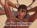 Sexy Reindeer Girls on Spring Break, Part 1 - Lesbian Orgy at the Nude Beach