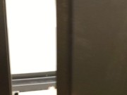 POV Girl w/ hairy Pussy Makes A Mess At The Public Toilet