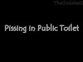 Hairy Woman Pissing in public bathroom - TheGoddessOfLust