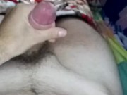 Слив спермы лёжа