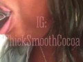 Bbw ebony deepthroating 10 inch dildo  Coco XOXO