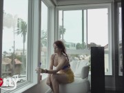 Glass Dildo by an open window