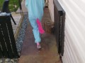 Nerdy Faery Pisses In Her Backyard Dressed As A Unicorn