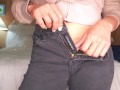 Asian Teen With Tight Booty Does Denim Jeans Haul