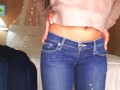 Asian Teen With Tight Booty Does Denim Jeans Haul
