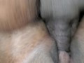 Ebony bbw housewife's fat pussy gets covid 19 quarantine pulsing creampie