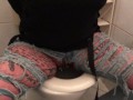 Pissing Compilation - pierced and tattooed girl - pissing jeans pants