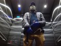 Elevator Jerking Off during Coronavirus Cums Big