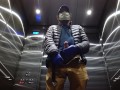 Elevator Jerking Off during Coronavirus Cums Big