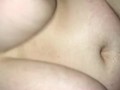 Fat cow shakes udders and her fat