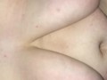 Fat cow shakes udders and her fat