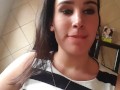 Girl pissing selfie and licking the toilet clean