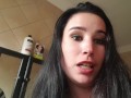 Girl pissing selfie and licking the toilet clean