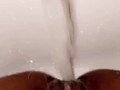 Pussy orgasm from tub faucet 