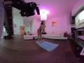 VR180 Virtual Reality Behind the Scenes of me filming my friend Amanda Yoga