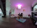 VR180 Virtual Reality Behind the Scenes of me filming my friend Amanda Yoga